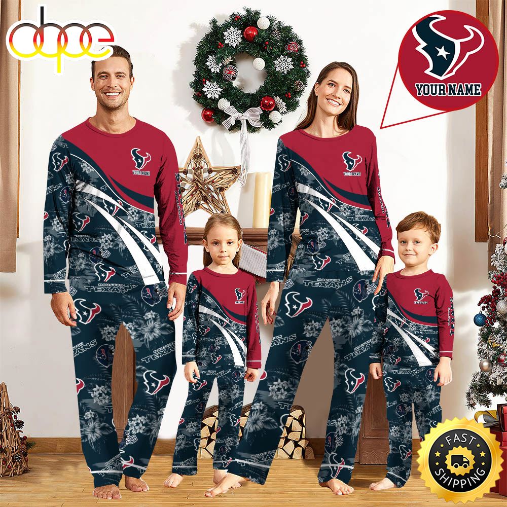Sportswearmerch Houston Texans NFL Personalized Pajamas Family For Fan