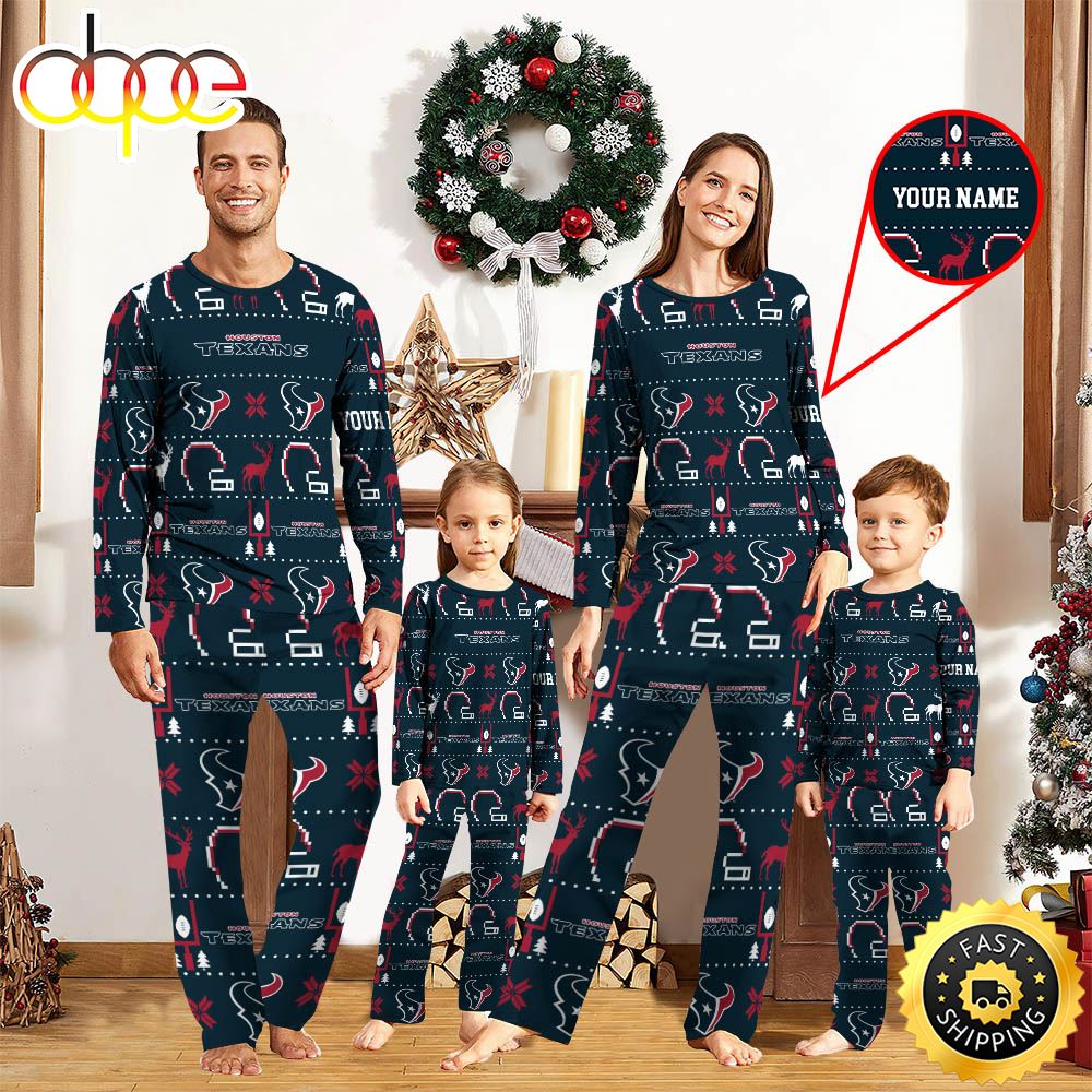 Sportswearmerch Houston Texans NFL Personalized Pajamas Family For Fan