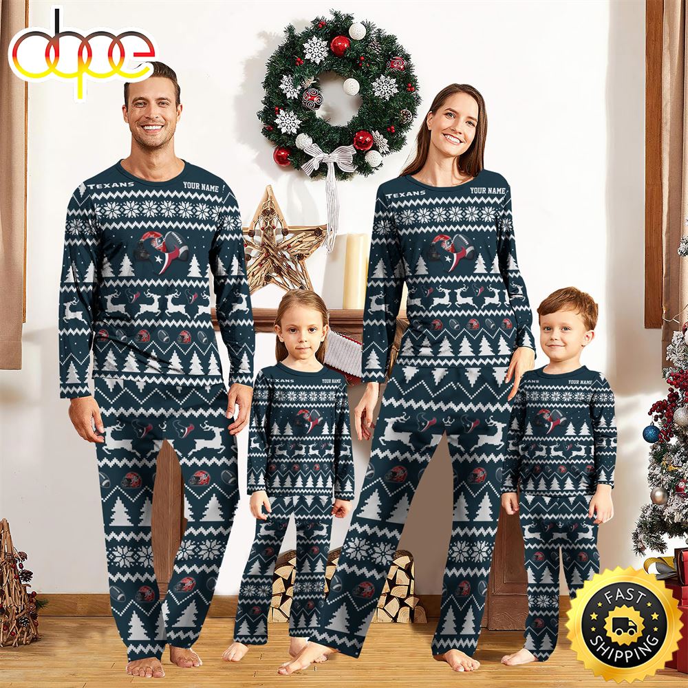 Sportswearmerch Houston Texans NFL Personalized Pajamas Family For Fan