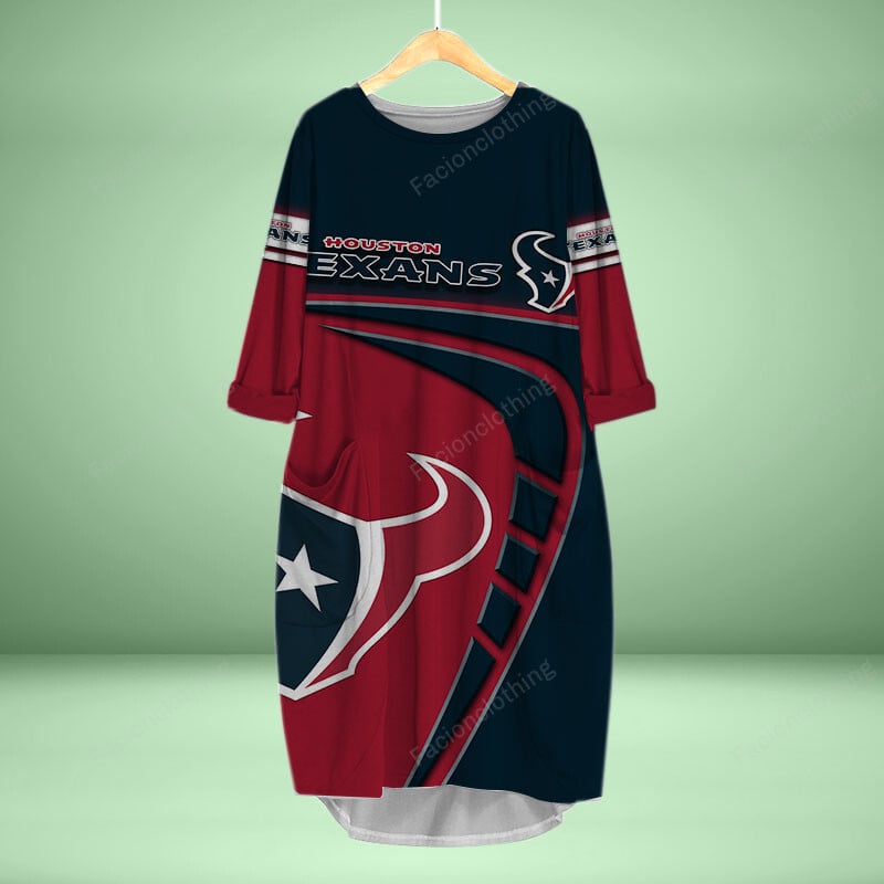 Sportswearmerch Houston Texans NFL Personalized Pocket Dress For Fan