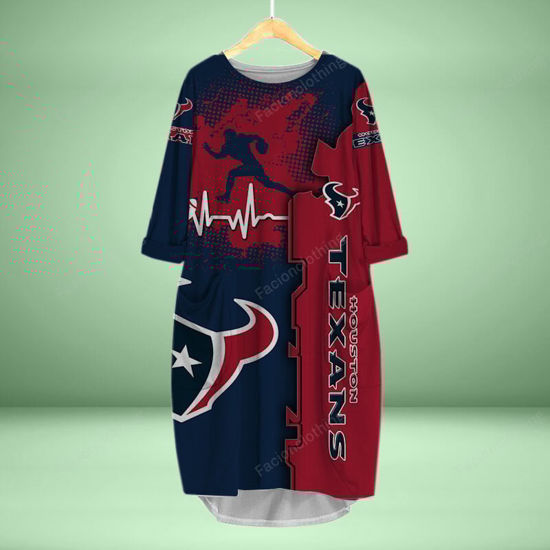 Sportswearmerch Houston Texans NFL Personalized Pocket Dress For Fan