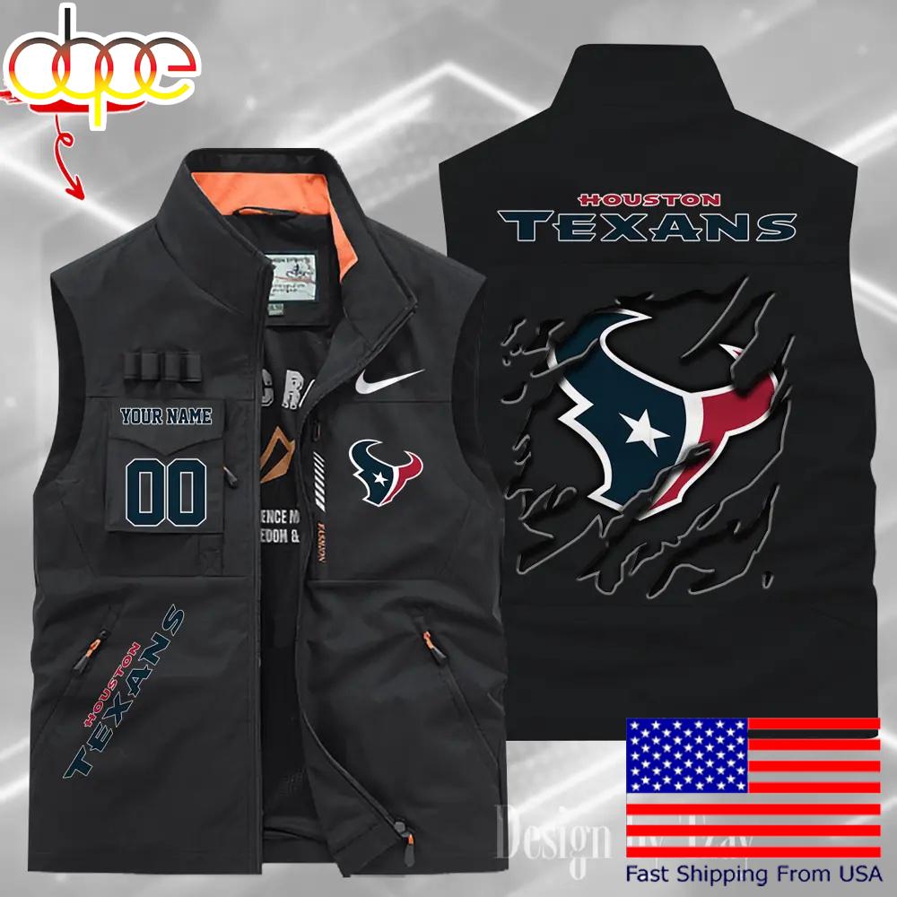 Sportswearmerch Houston Texans NFL Personalized Pocket Vest For Fan