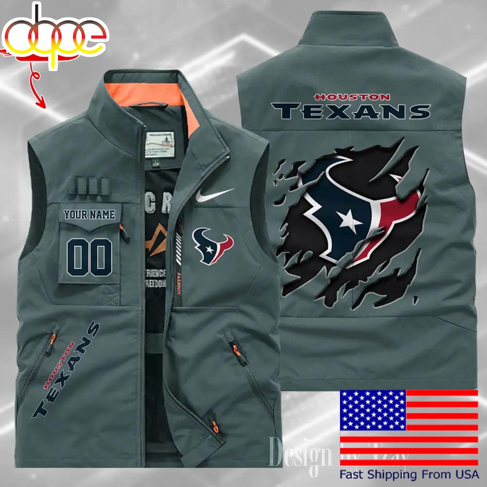 Sportswearmerch Houston Texans NFL Personalized Pocket Vest For Fan