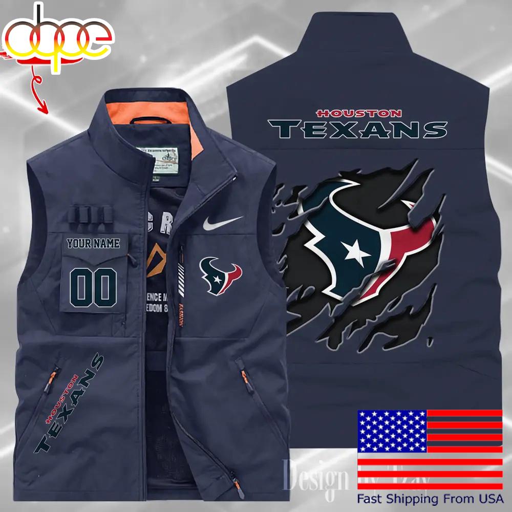 Sportswearmerch Houston Texans NFL Personalized Pocket Vest For Fan