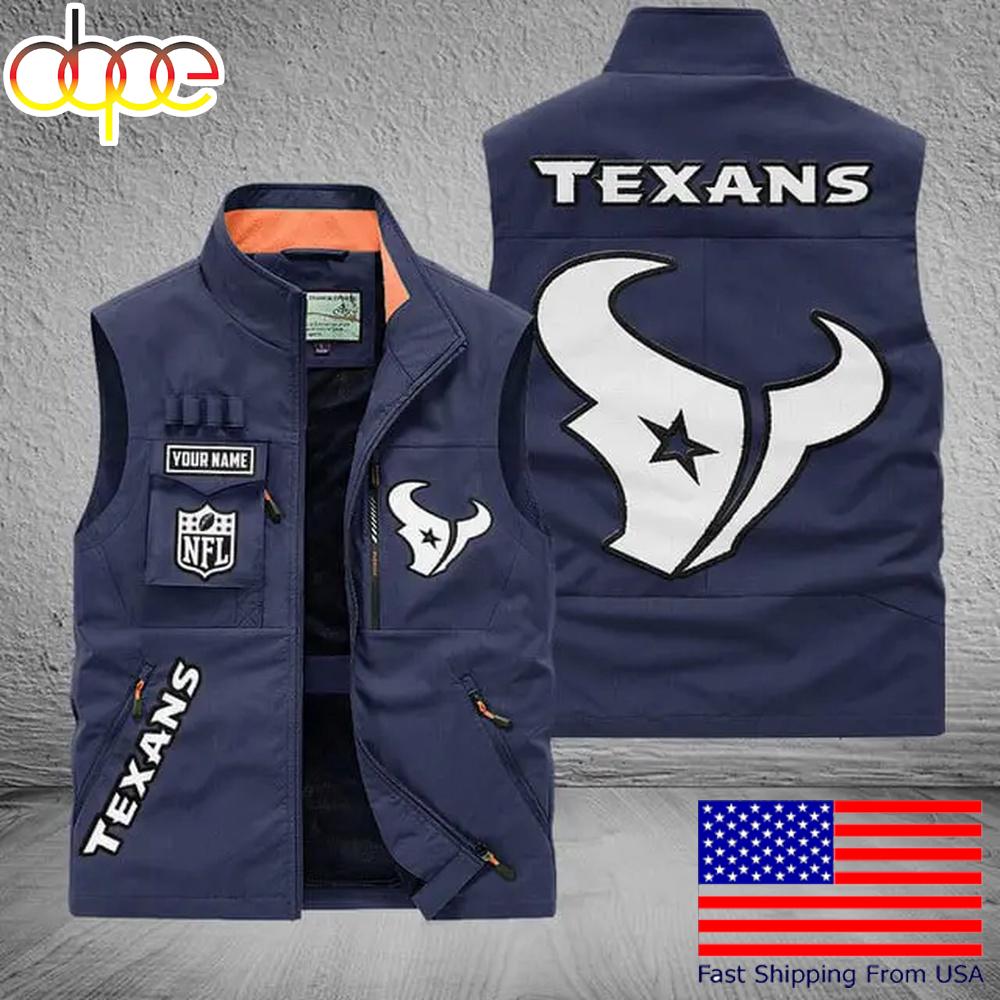 Sportswearmerch Houston Texans NFL Personalized Pocket Vest For Fans For Fan