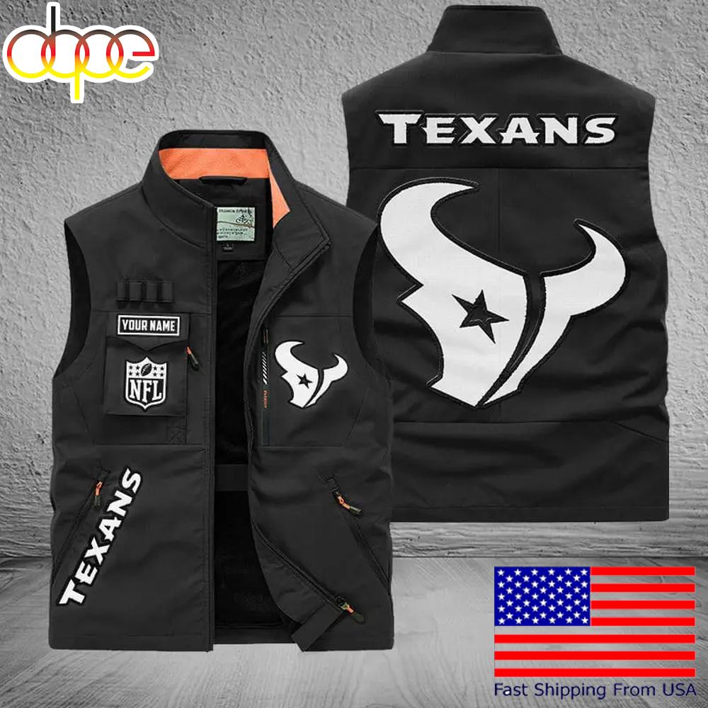 Sportswearmerch Houston Texans NFL Personalized Pocket Vest For Fans For Fan