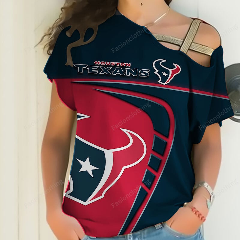 Sportswearmerch Houston Texans NFL Personalized Strapless Sleeve Short For Fan