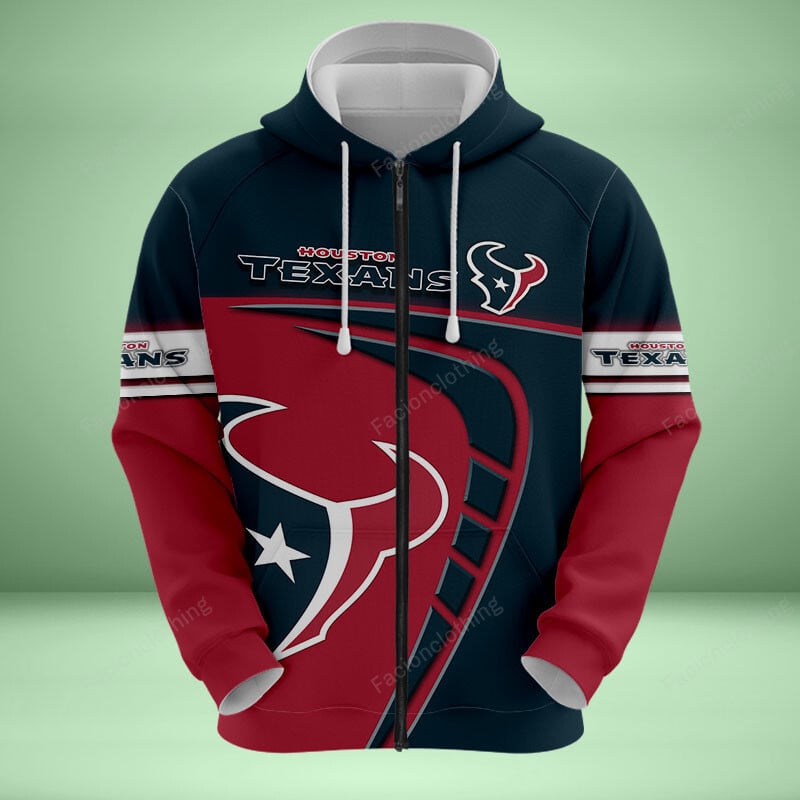 Sportswearmerch Houston Texans NFL Personalized Zip Hoodie For Fan