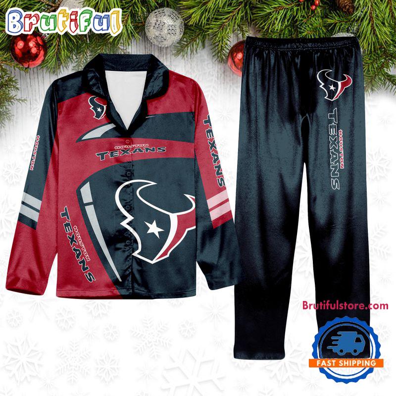 Sportswearmerch Houston Texans NFL Winter Season Personalized Pajamas Set For Fan
