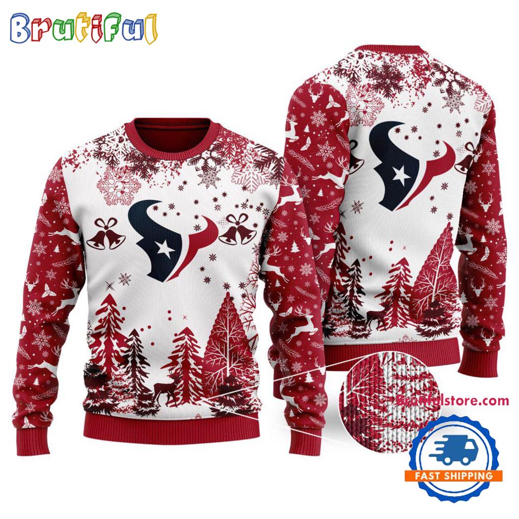 Sportswearmerch Houston Texans NFL Xmas Tree Christmas Sweater For Fan