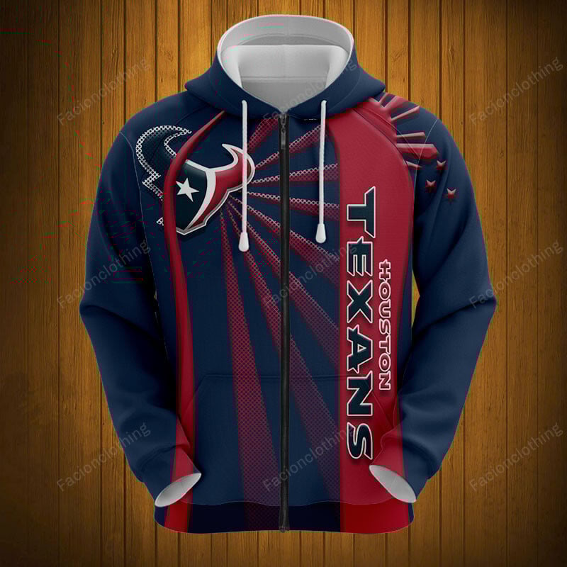 Sportswearmerch Houston Texans NFL Zip Hoodie Personalized For Fan