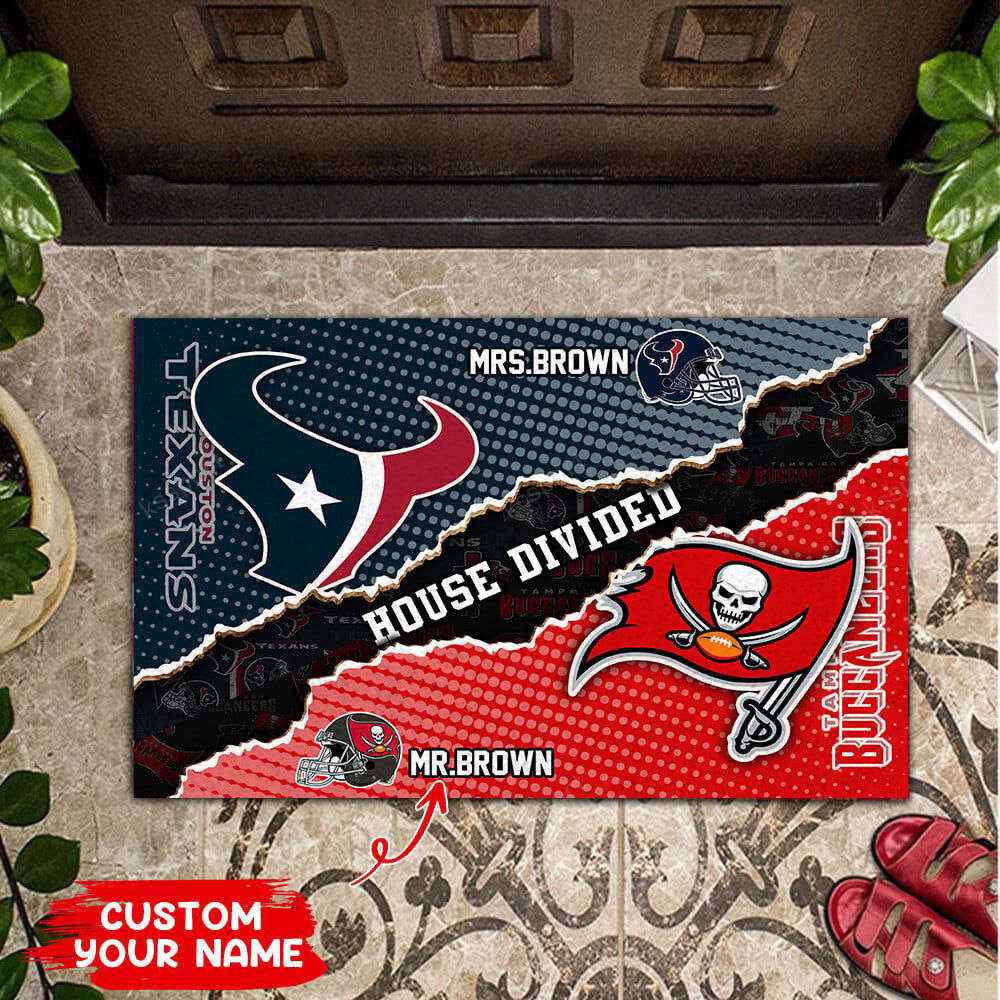 Sportswearmerch Houston Texans x Tampa Bay Buccaneers NFL Doormat For Fan