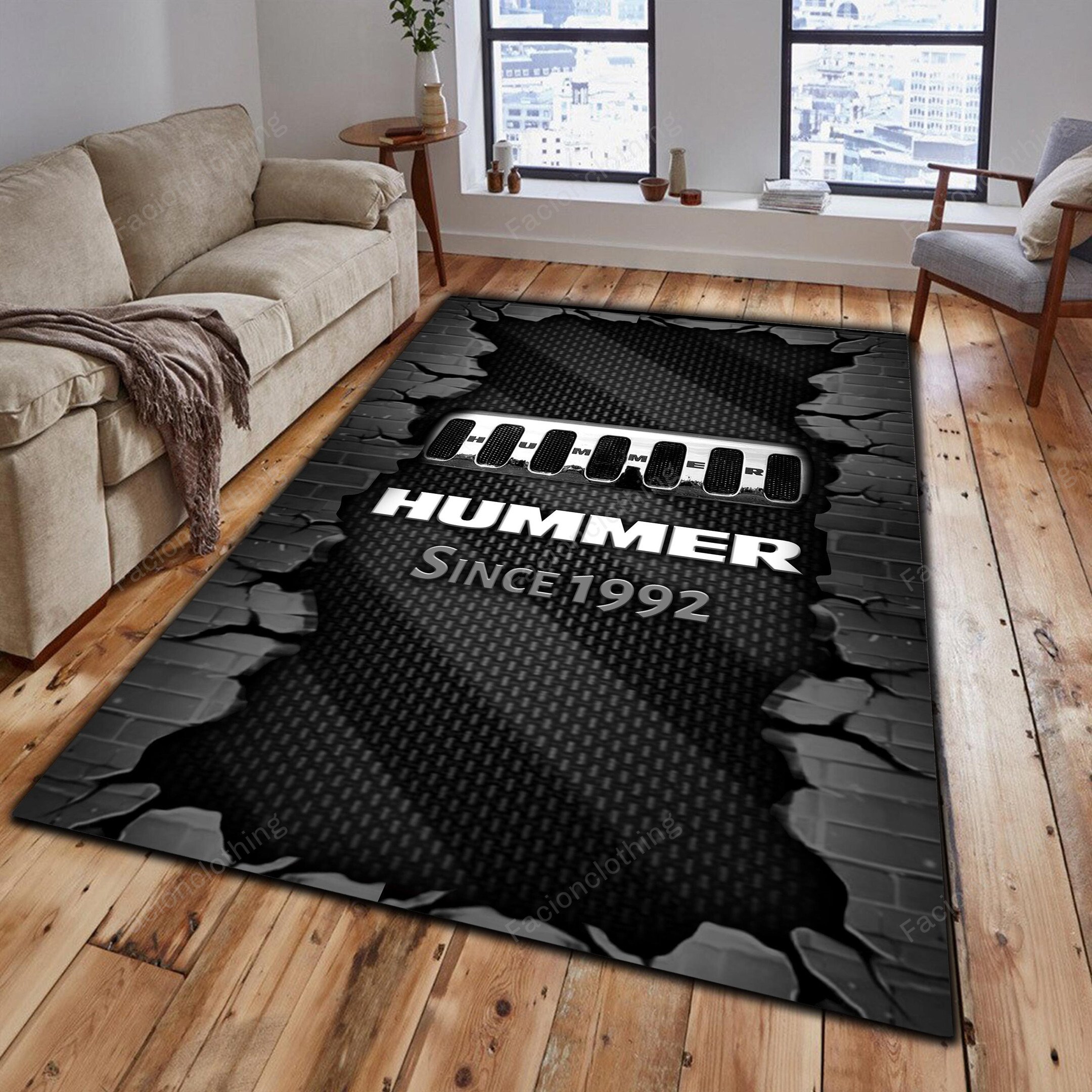 Sportswearmerch Hummer Car Personalized Rug For Fan