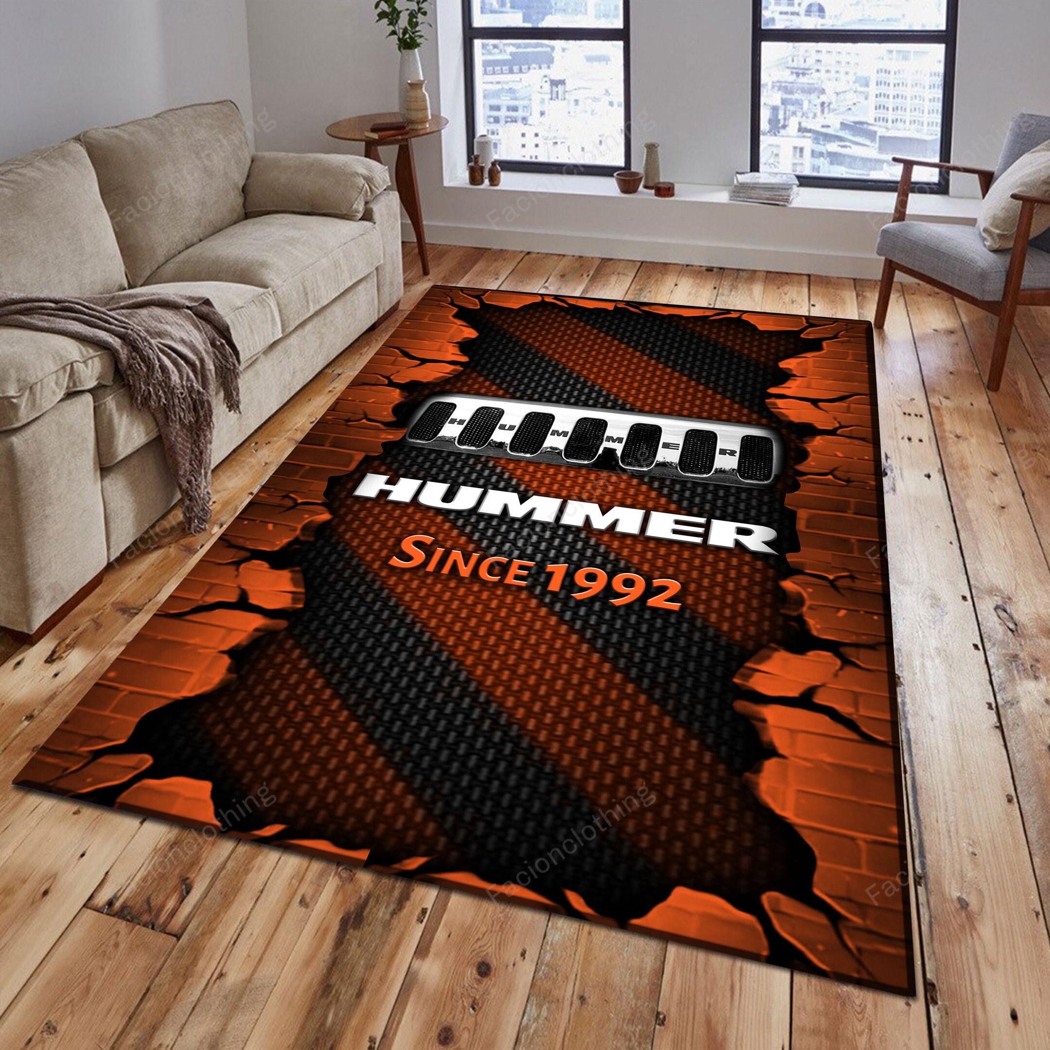 Sportswearmerch Hummer Car Personalized Rug For Fan