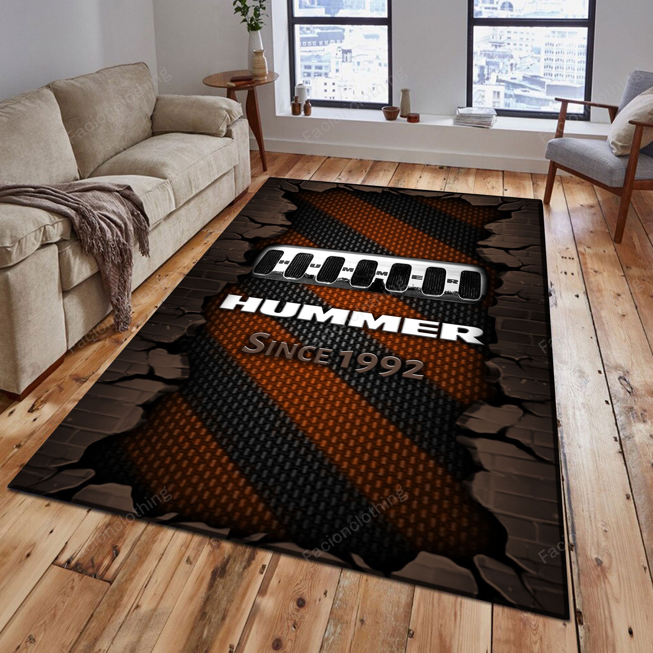 Sportswearmerch Hummer Car Personalized Rug For Fan