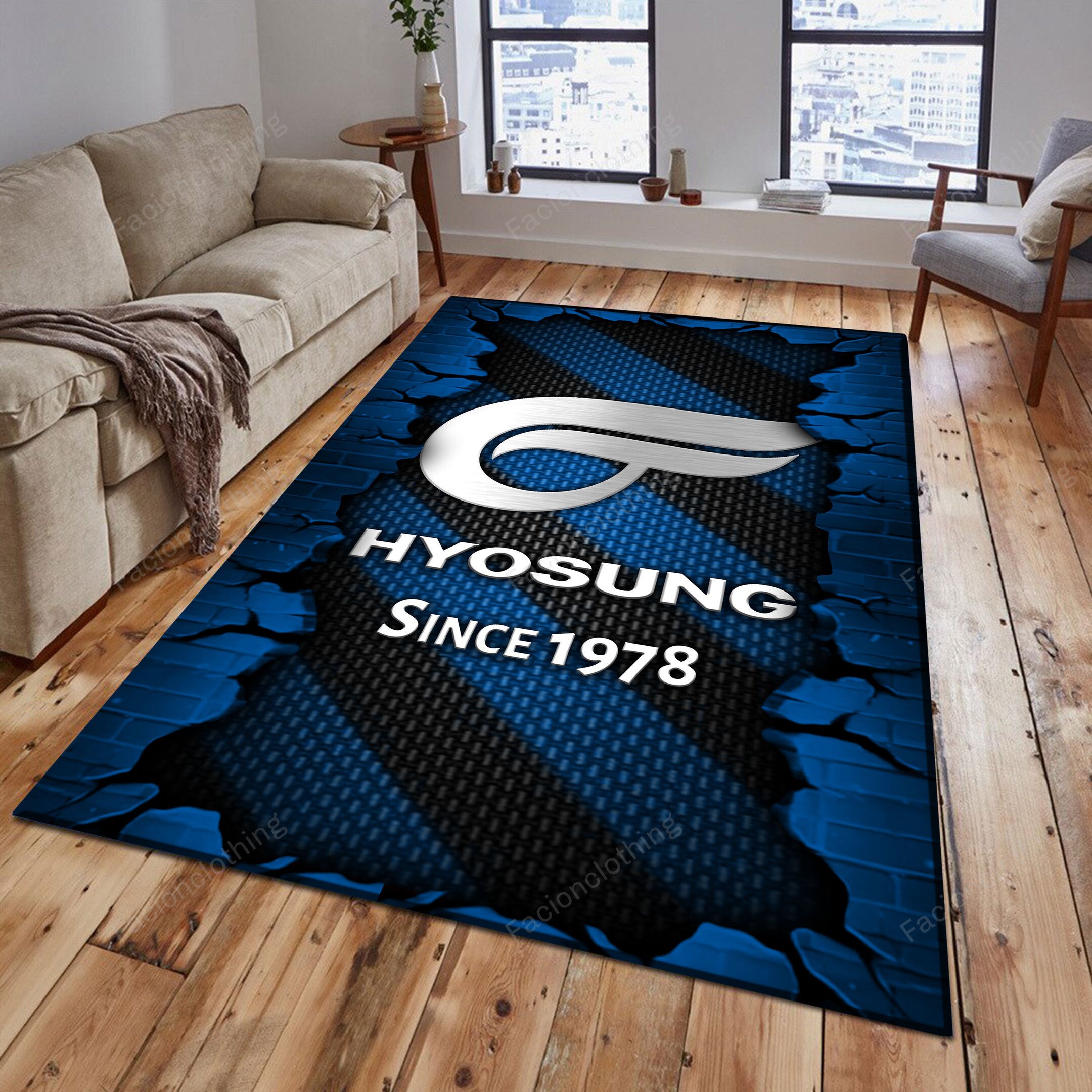 Sportswearmerch Hyosung Car Personalized Rug For Fan