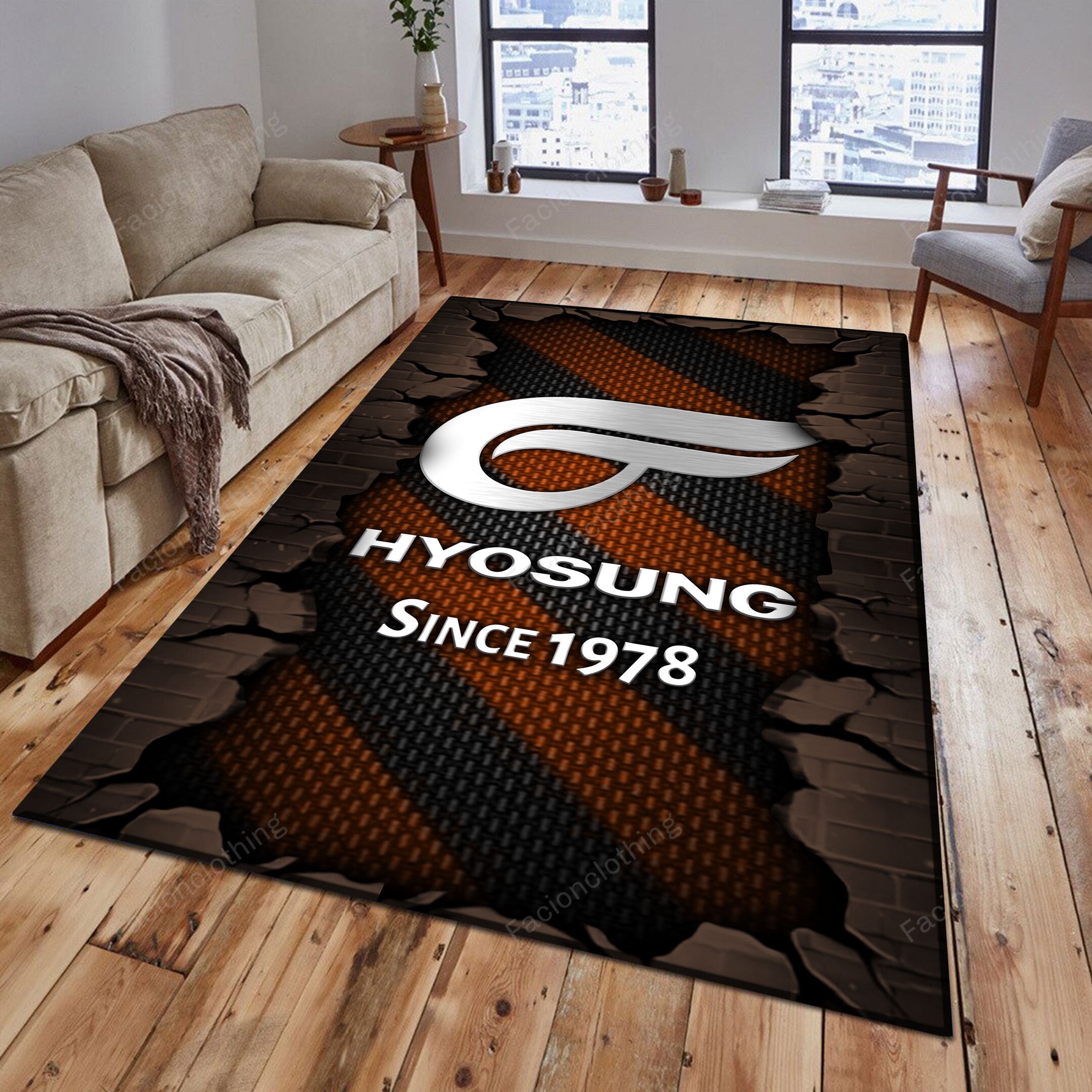 Sportswearmerch Hyosung Car Personalized Rug For Fan