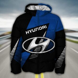 Sportswearmerch Hyundai Car Puffer Jacket For Fan