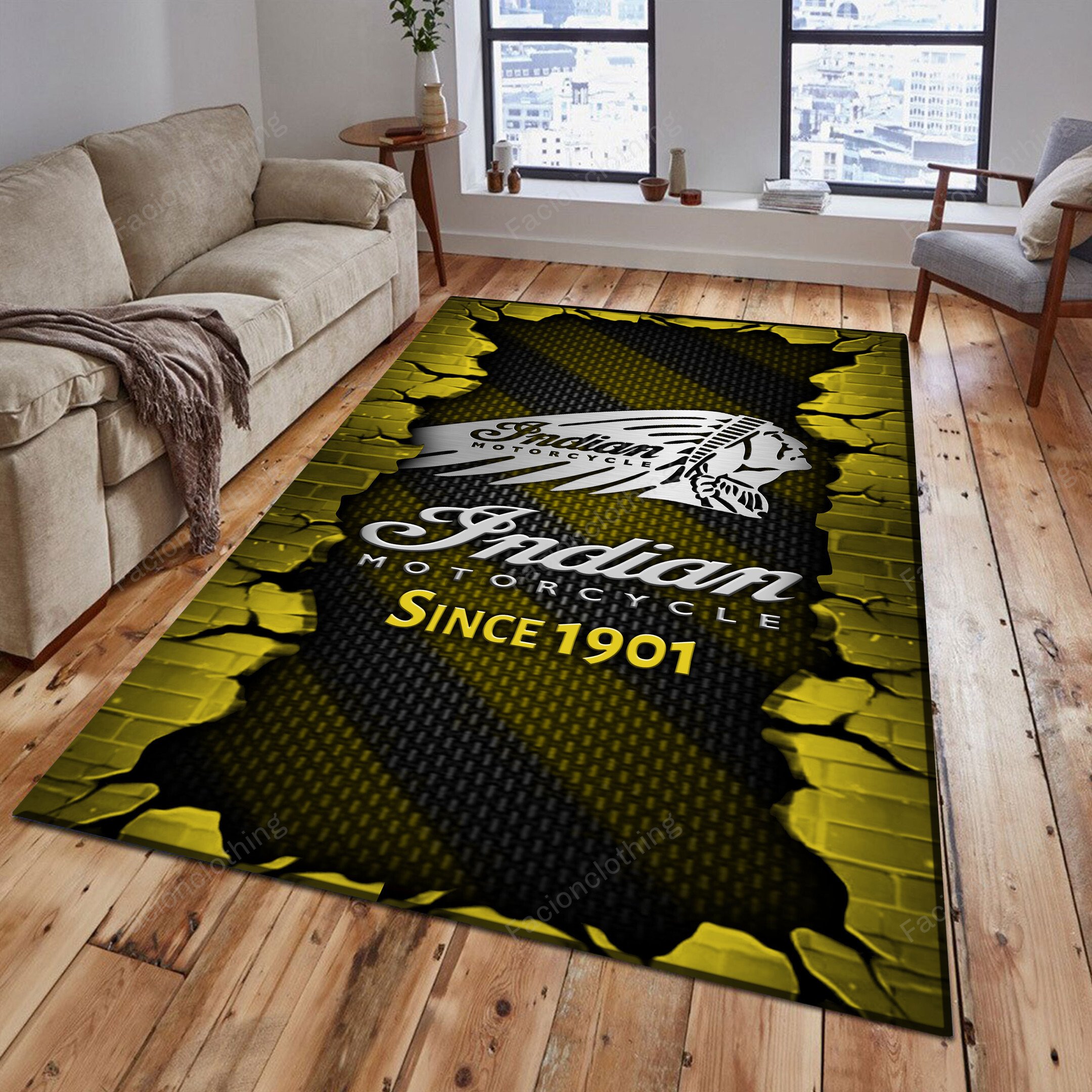 Sportswearmerch Indian Car Personalized Rug For Fan