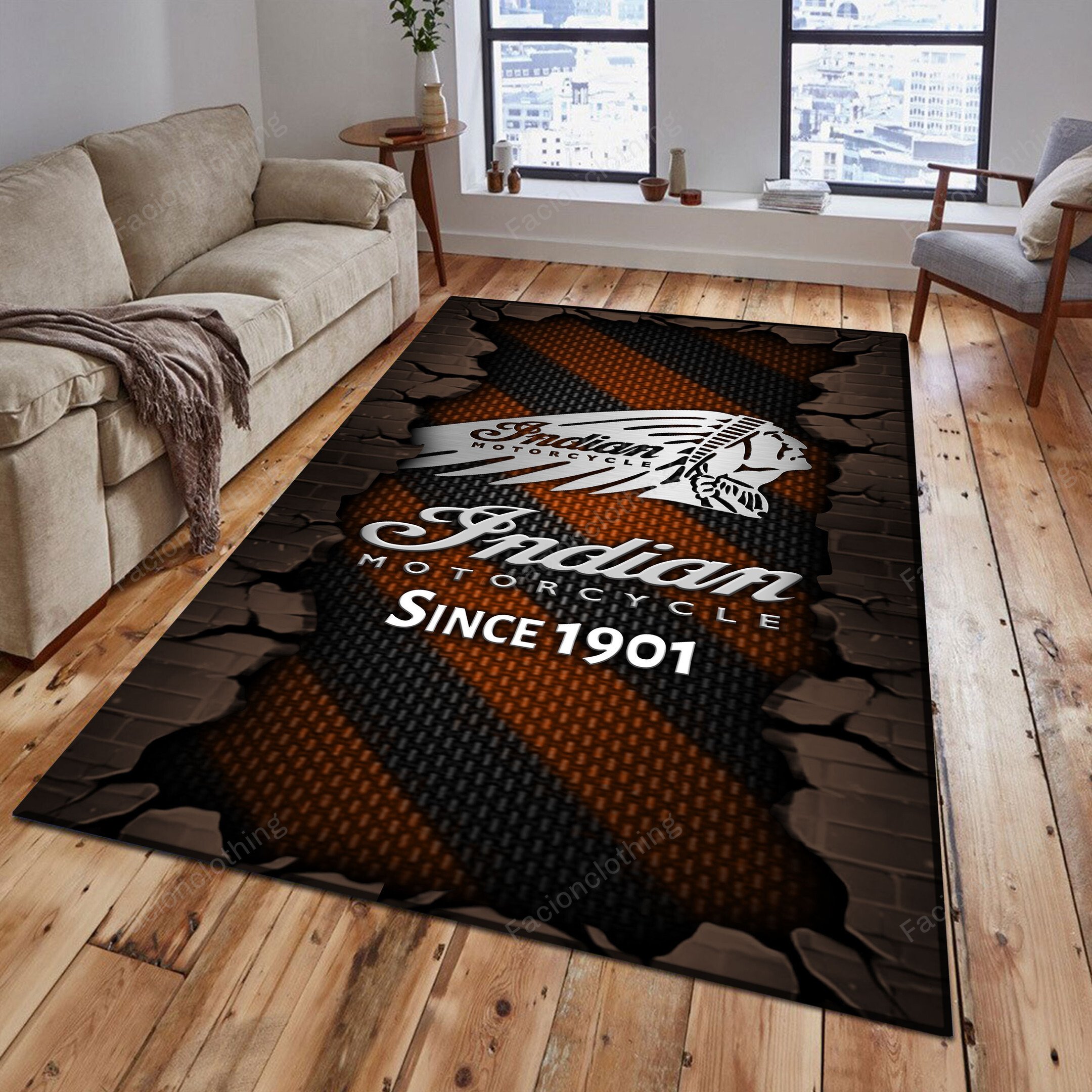 Sportswearmerch Indian Car Personalized Rug For Fan