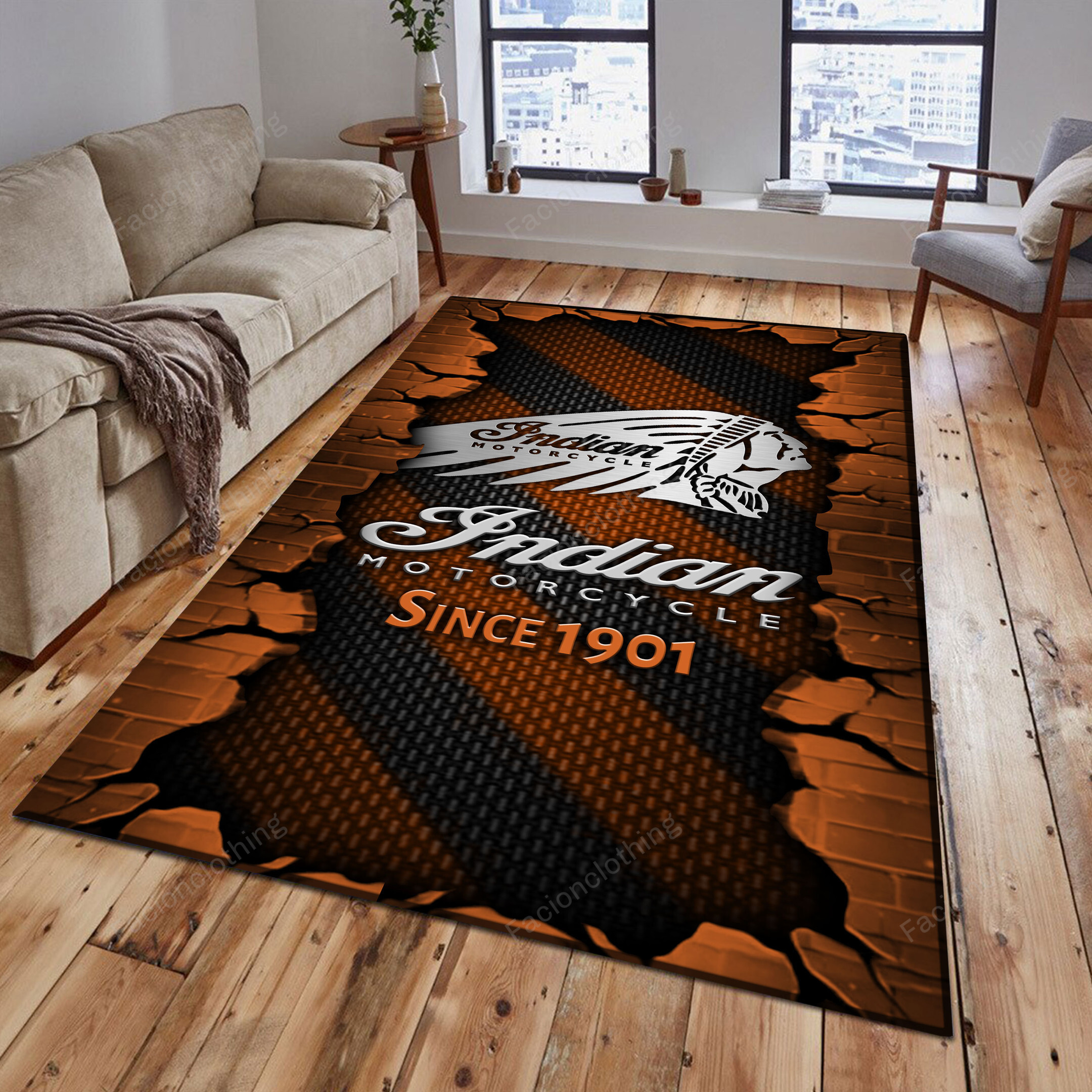 Sportswearmerch Indian Car Personalized Rug For Fan