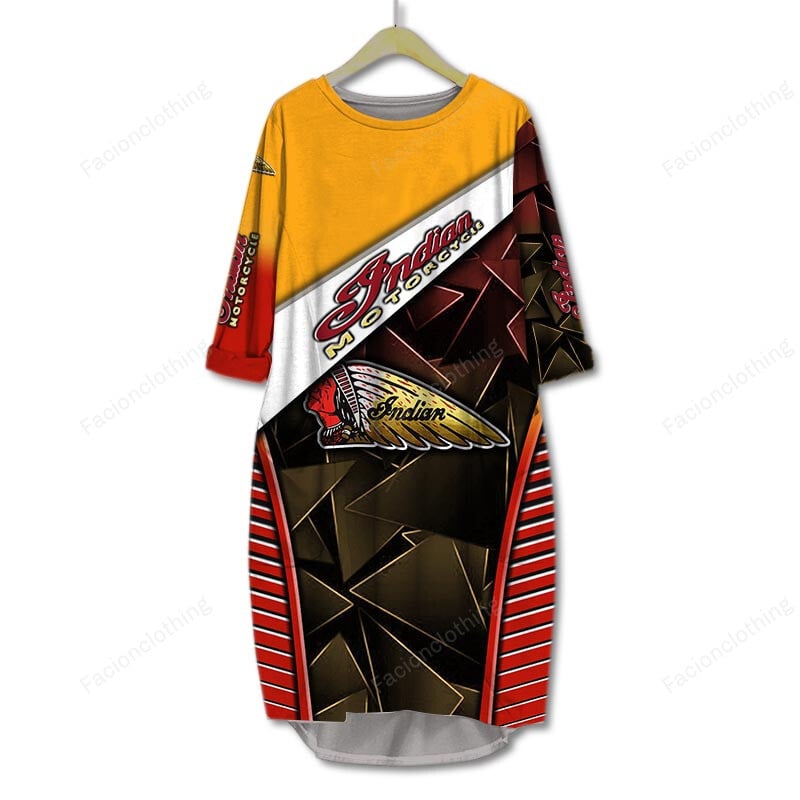 Sportswearmerch Indian Motorcycle Personalized Fashion Pocket Dress For Fan