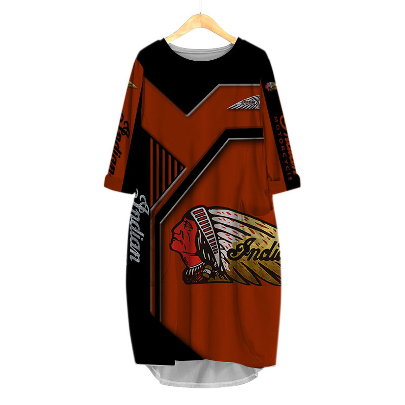 Sportswearmerch Indian Motorcycle Personalized Fashion Pocket Dress For Fan