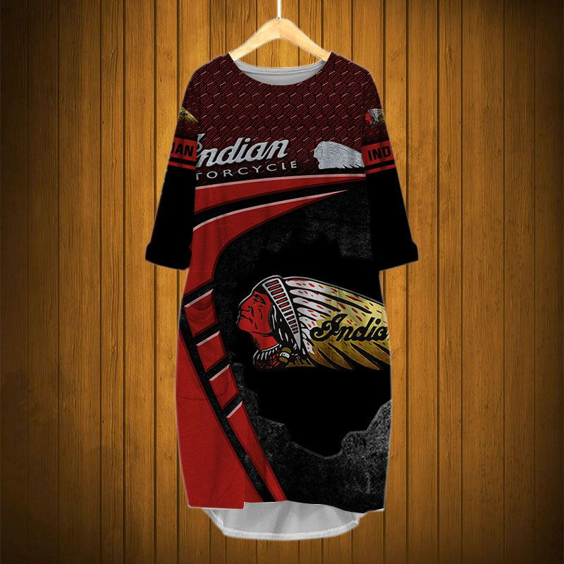 Sportswearmerch Indian Motorcycle Personalized Fashion Pocket Dress For Fan