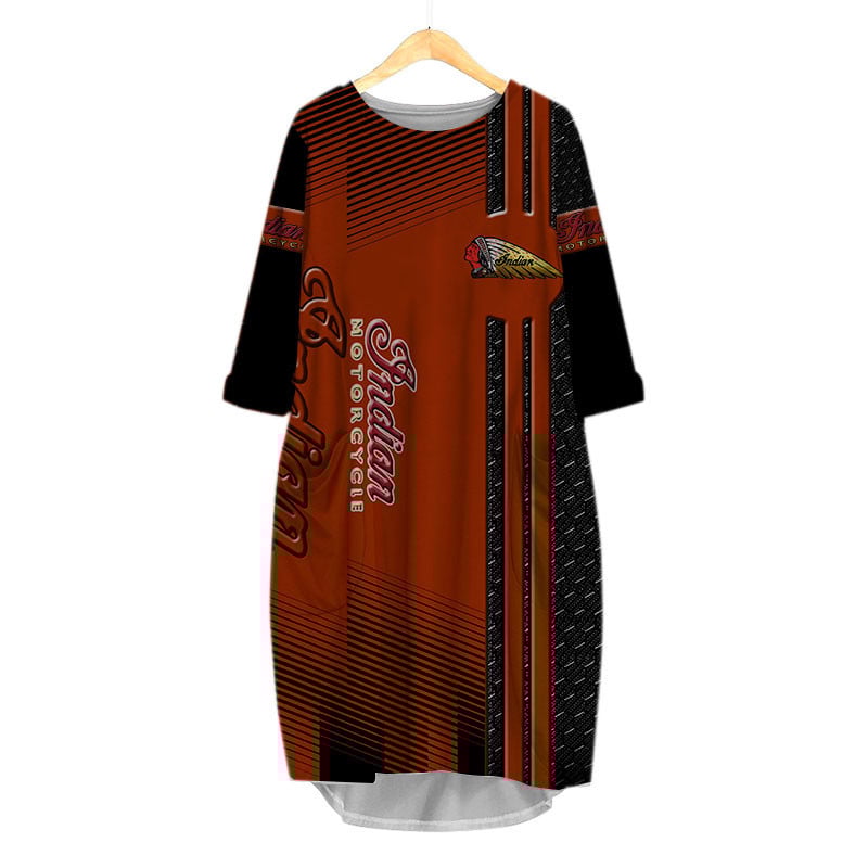 Sportswearmerch Indian Motorcycle Personalized Fashion Pocket Dress For Fan