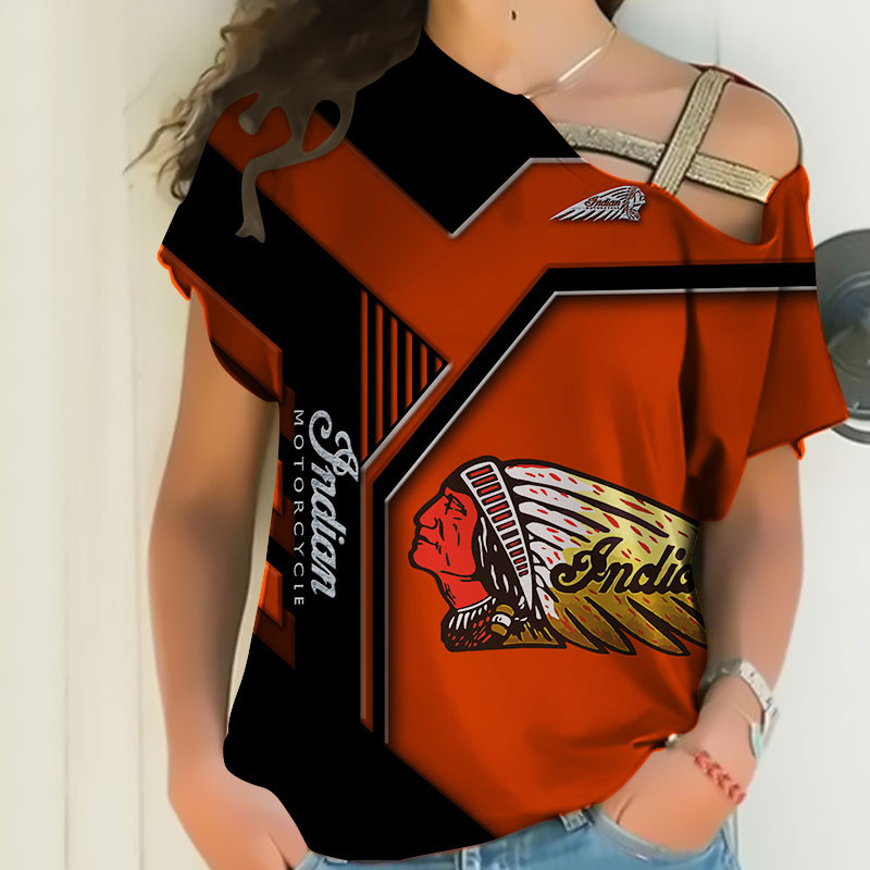 Sportswearmerch Indian Motorcycle Personalized Fashion Strapless Short Sleeve For Fan