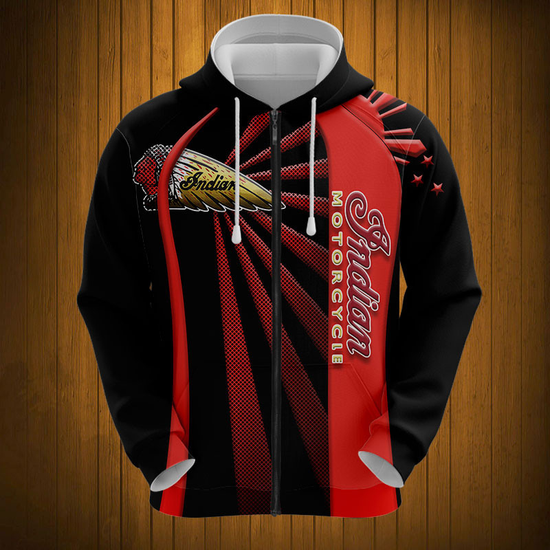 Sportswearmerch Indian Motorcycle Personalized Fashion Zip Hoodie For Fan