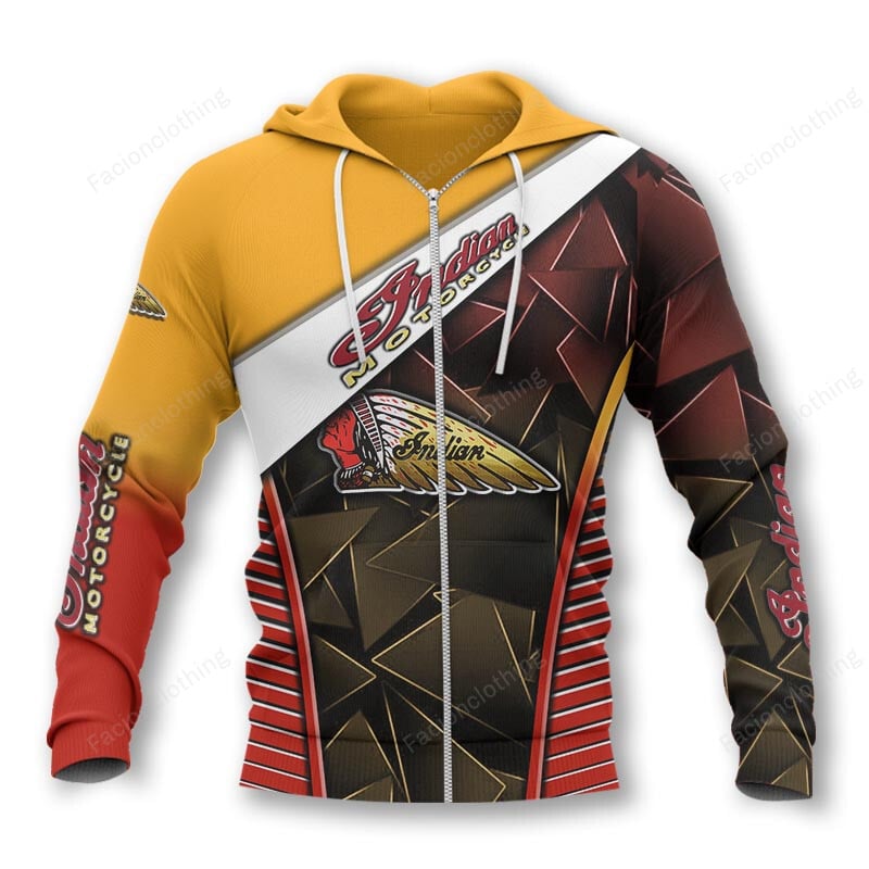 Sportswearmerch Indian Motorcycle Personalized Fashion Zip Hoodie For Fan