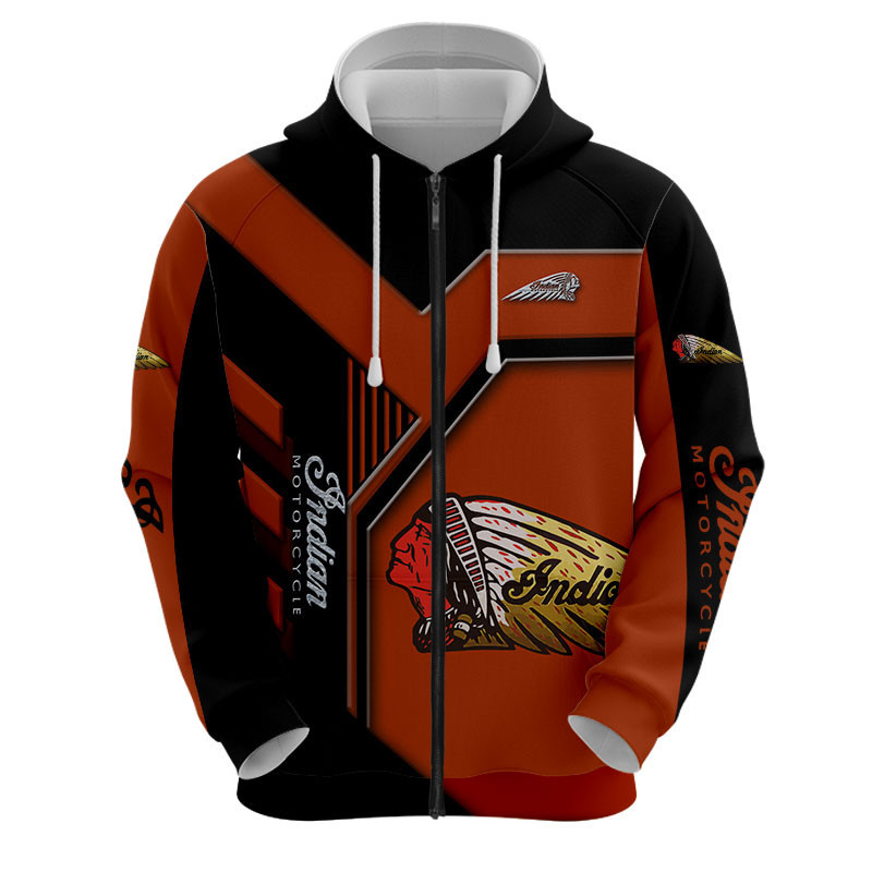 Sportswearmerch Indian Motorcycle Personalized Fashion Zip Hoodie For Fan