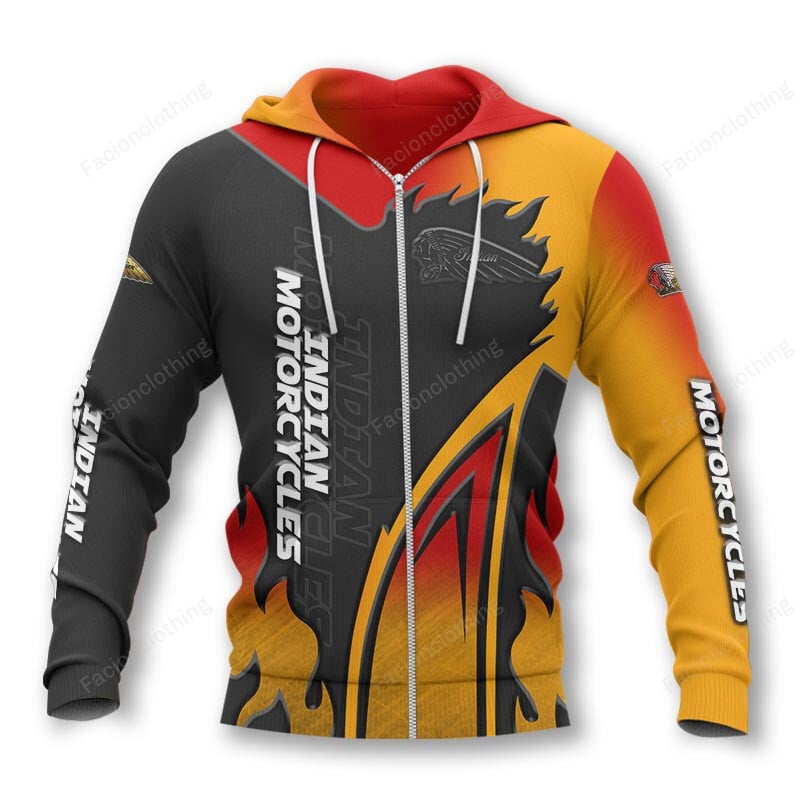Sportswearmerch Indian Motorcycle Personalized Zip Hoodie For Fan