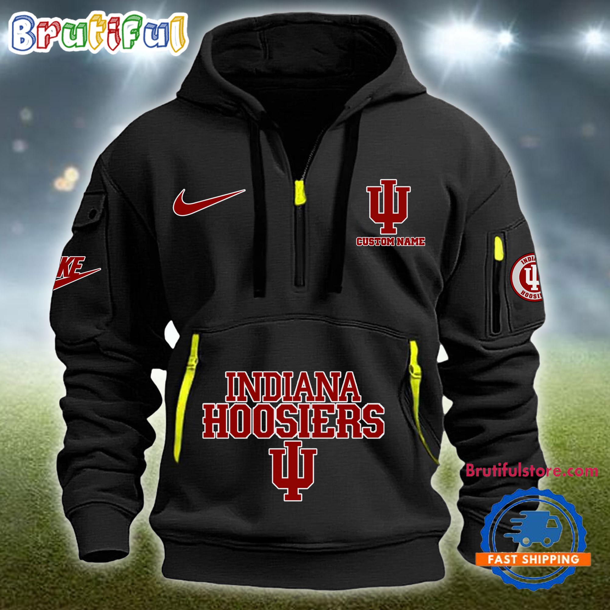 Sportswearmerch Indiana Hoosiers NCAA Half Zip Hoodie For Fan
