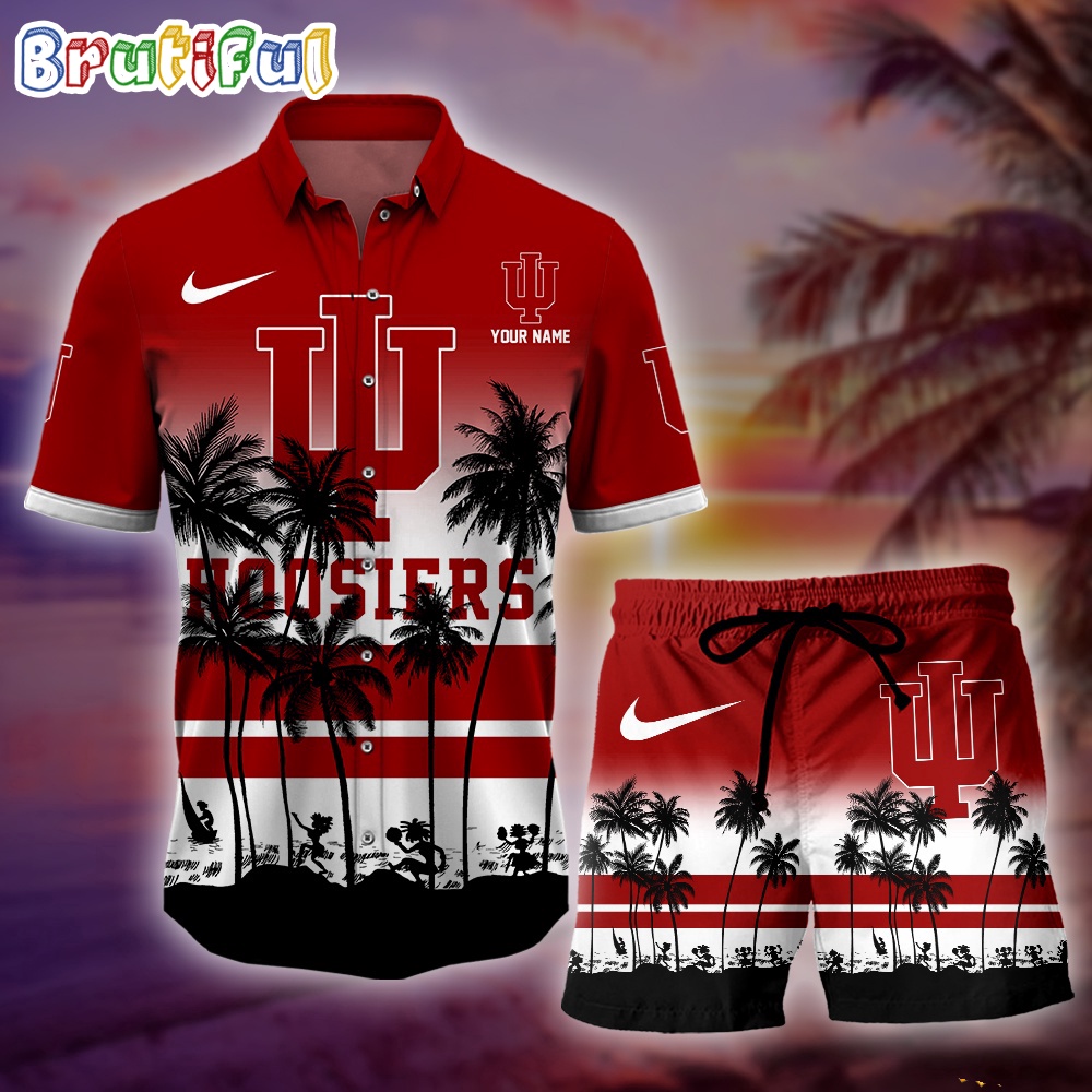 Sportswearmerch Indiana Hoosiers NCAA Palm Tree Summer Personalized Set Short Set For Fan