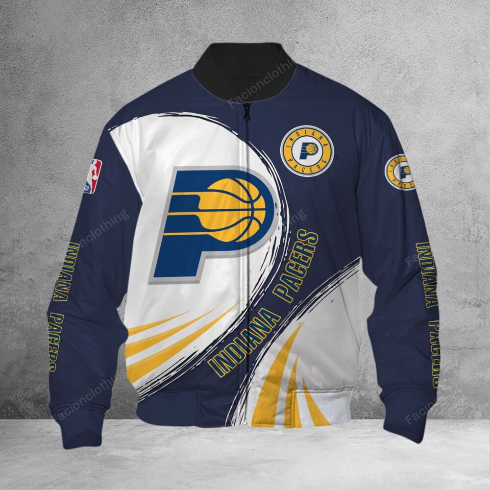 Sportswearmerch Indiana Pacers NBA Personalized Bomber Jacket For Fan