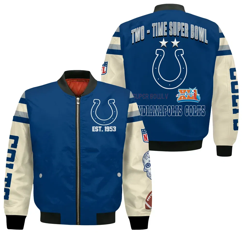 Sportswearmerch Indianapolis Colts NFL 2X Champions Bomber Jacket For Fan