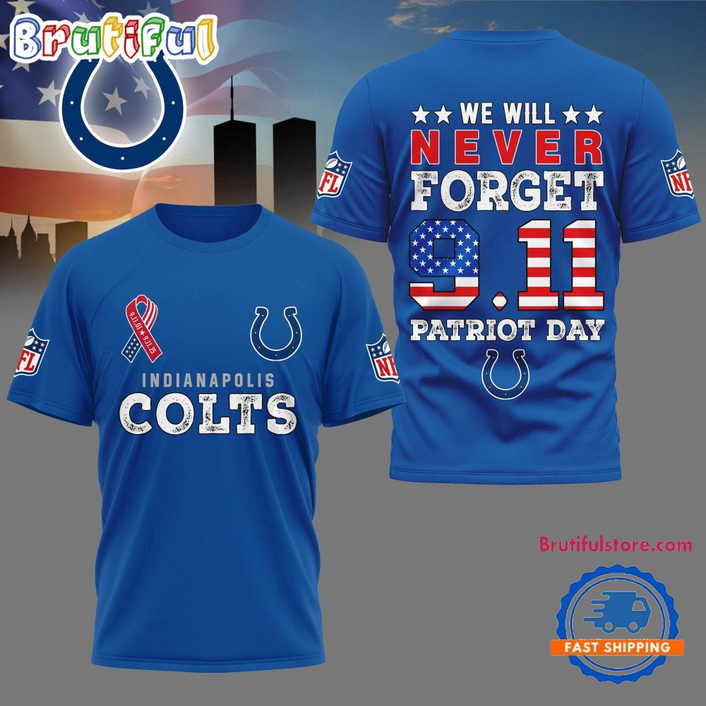 Sportswearmerch Indianapolis Colts NFL And We Will Never Forget 9 11 Patriot Day T-Shirt For Fan