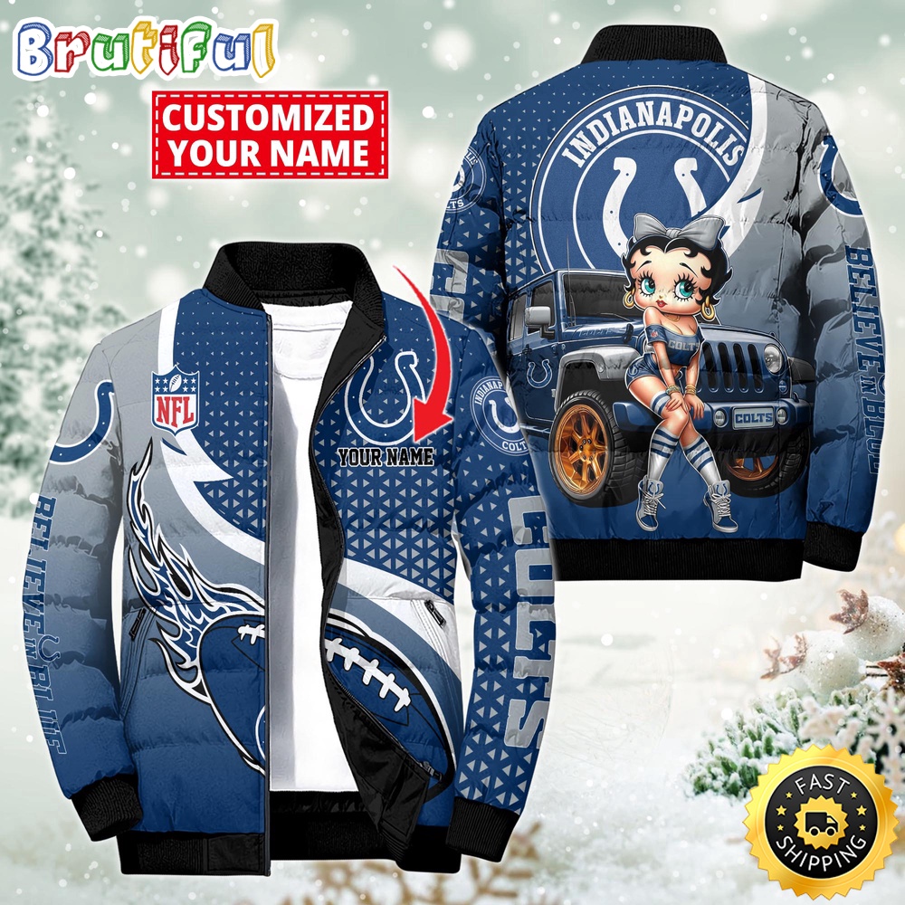 Sportswearmerch Indianapolis Colts NFL Betty Boop Puffer Jacket For Fan