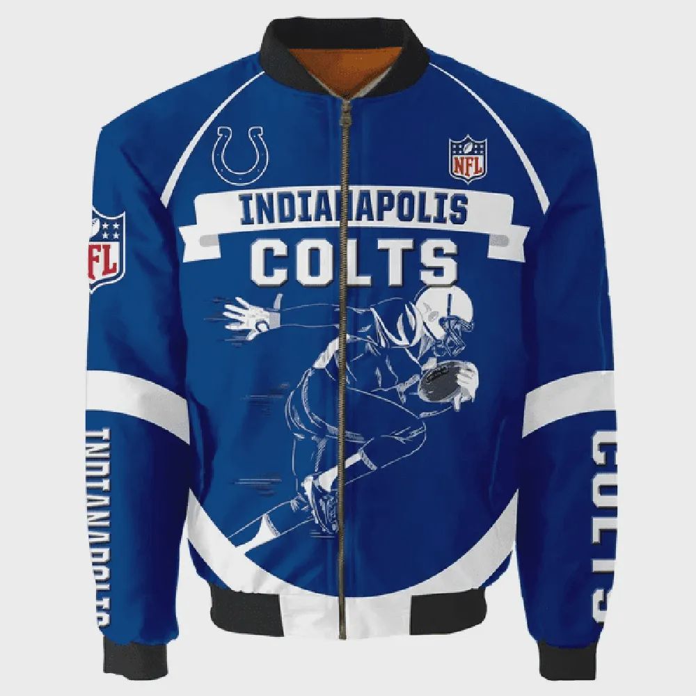 Sportswearmerch Indianapolis Colts NFL Bomber Jacket For Fan