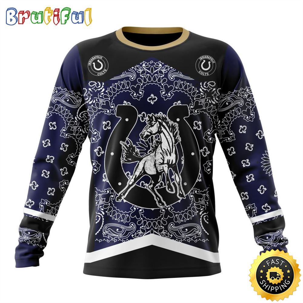 Sportswearmerch Indianapolis Colts NFL Crewneck Classic Style Personalized Sweater For Fan