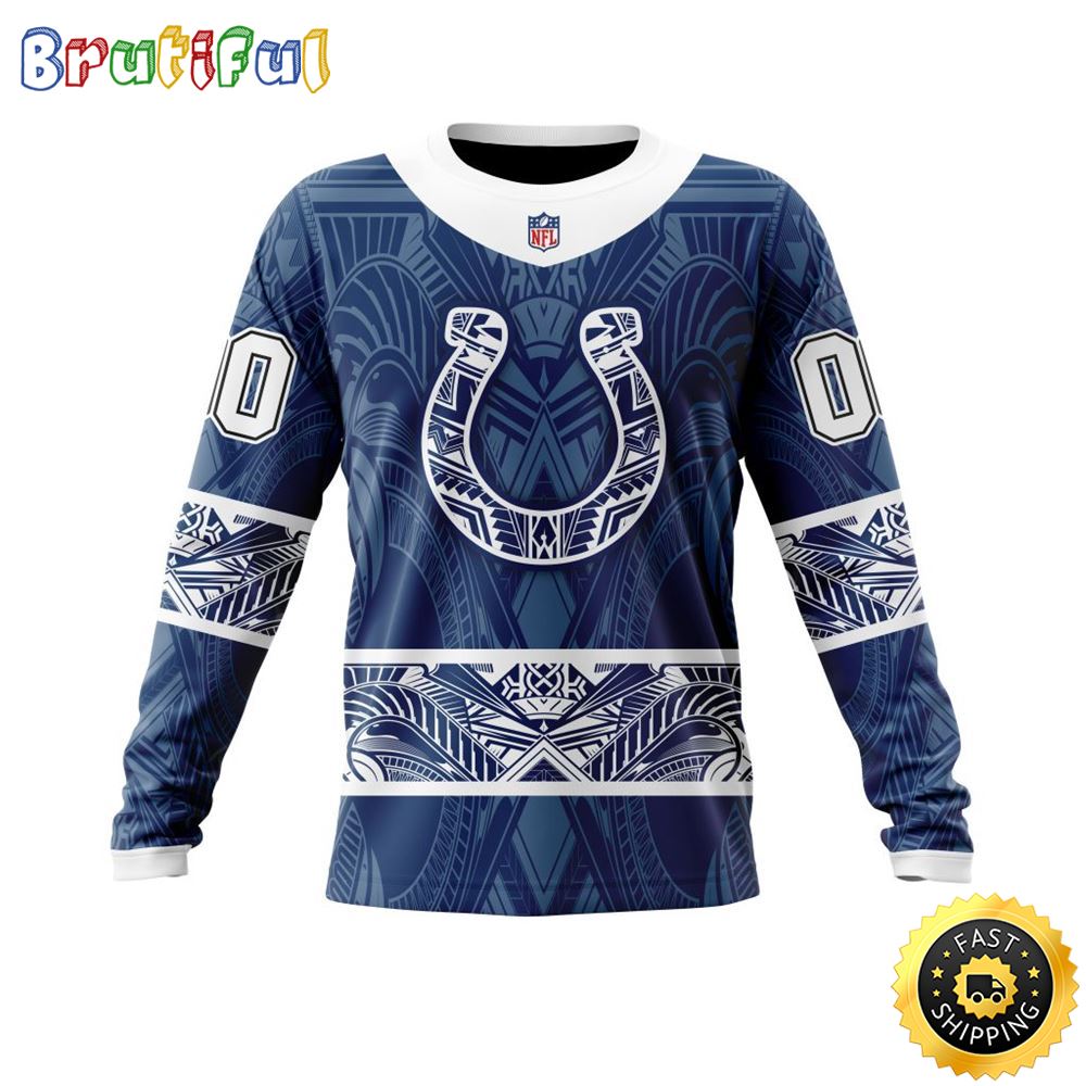 Sportswearmerch Indianapolis Colts NFL Crewneck Native With Samoa Culture Personalized Sweater For Fan
