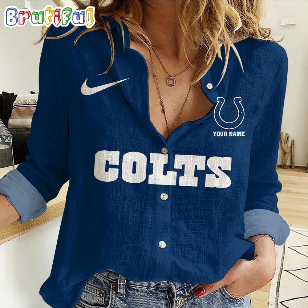 Sportswearmerch Indianapolis Colts NFL Custom Women's Casual Shirt For Fan