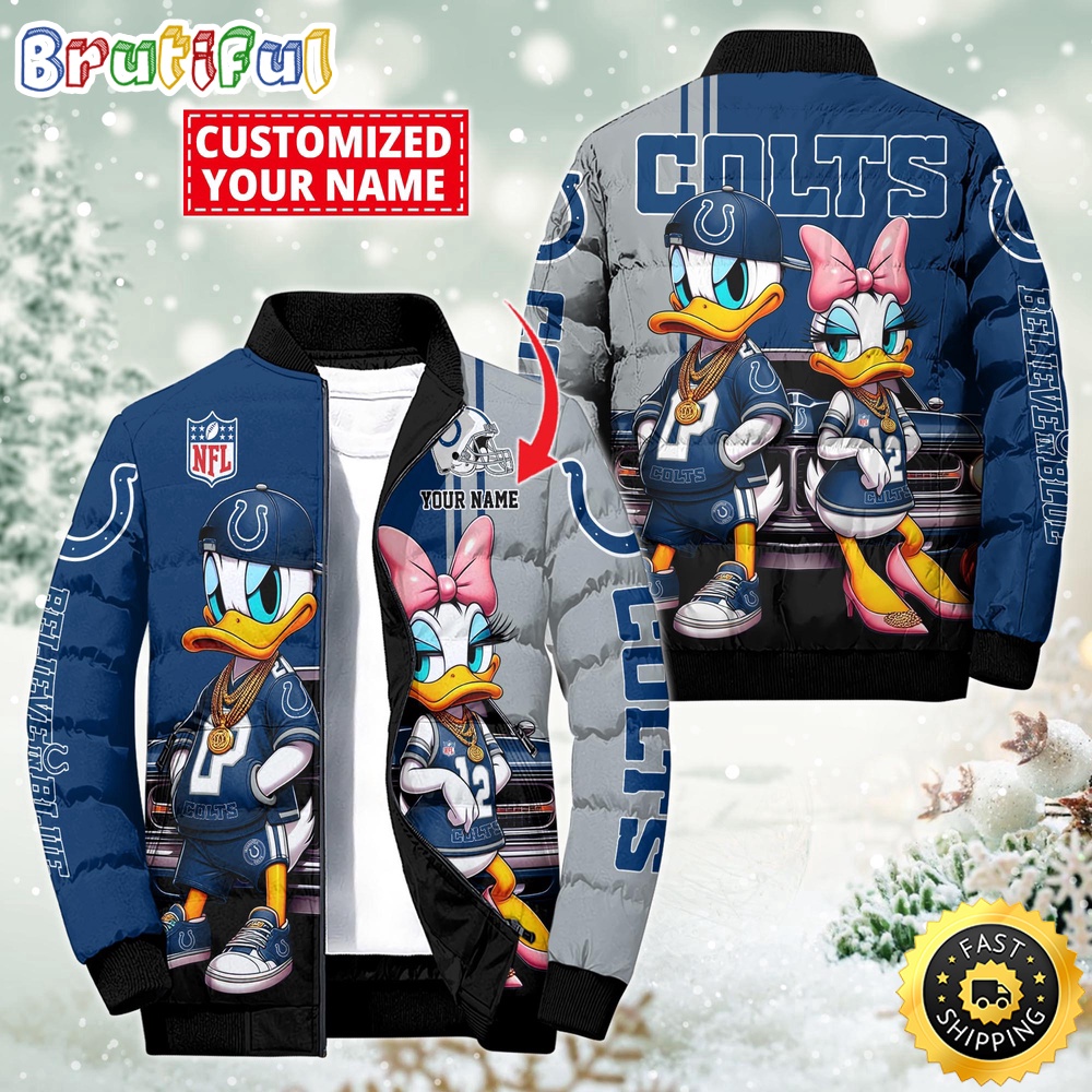 Sportswearmerch Indianapolis Colts NFL Donald Duck Puffer Jacket For Fan