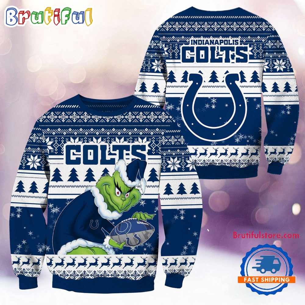 Sportswearmerch Indianapolis Colts NFL Football Grinch Christmas Sweater For Fan