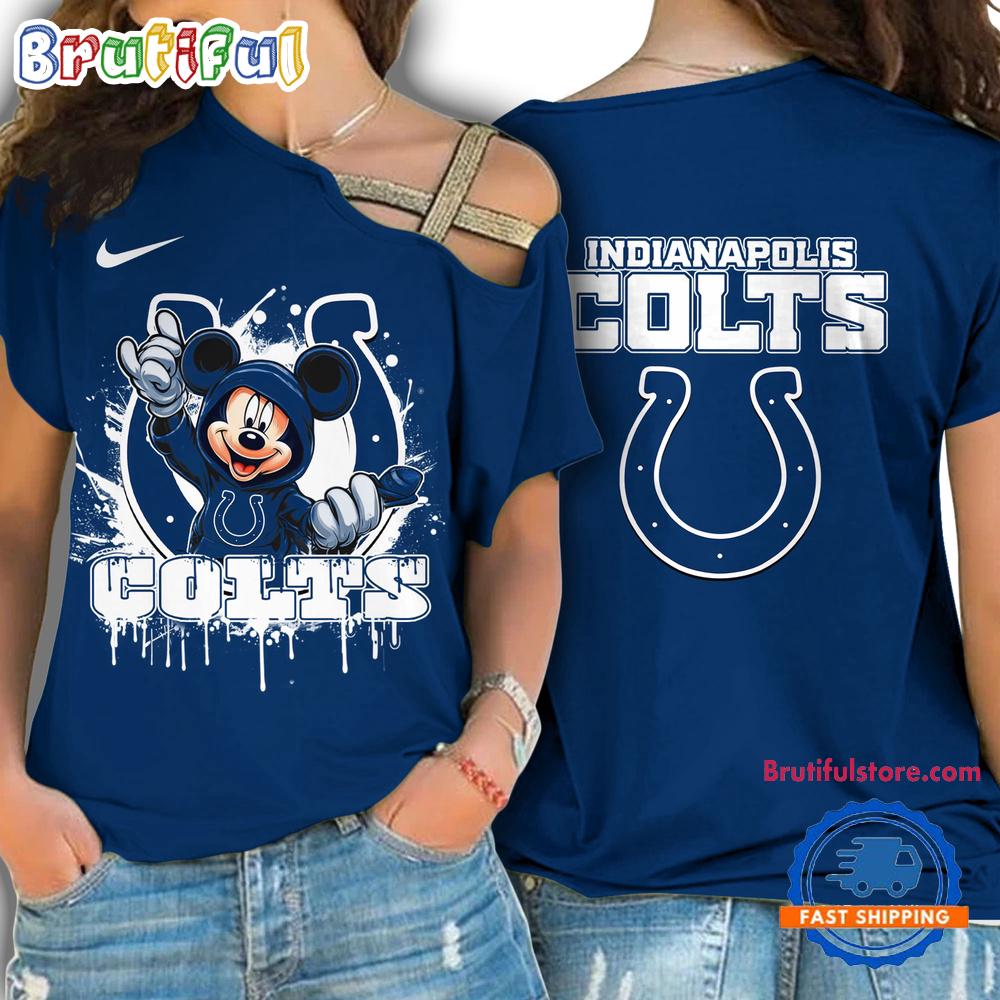 Sportswearmerch Indianapolis Colts NFL Mickey Mouse Strapless Sleeve Short For Fan