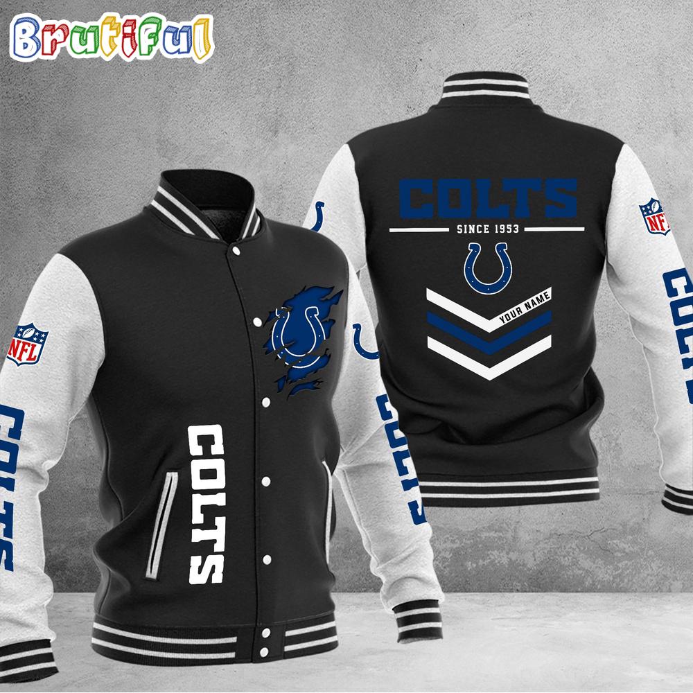 Sportswearmerch Indianapolis Colts NFL Personalized Baseball Jacket For Fan