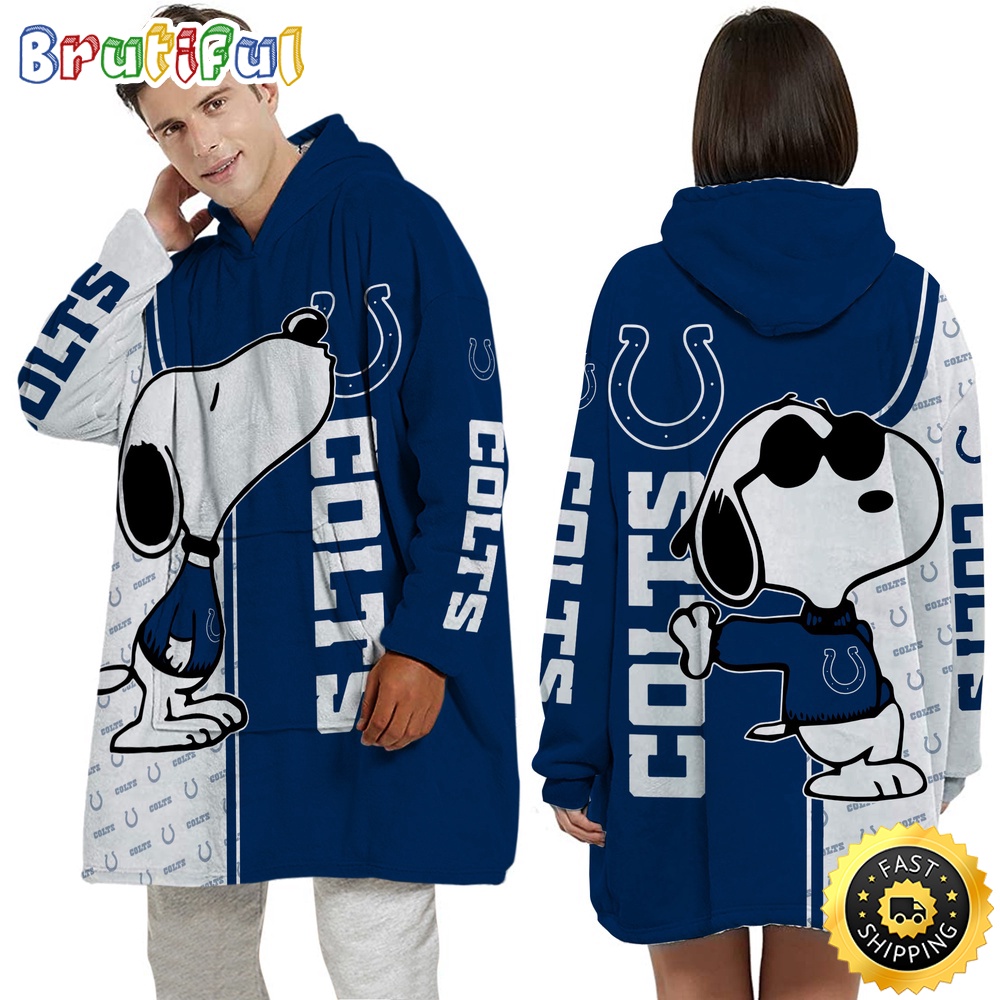Sportswearmerch Indianapolis Colts NFL Personalized Blaket Hoodie For Fan