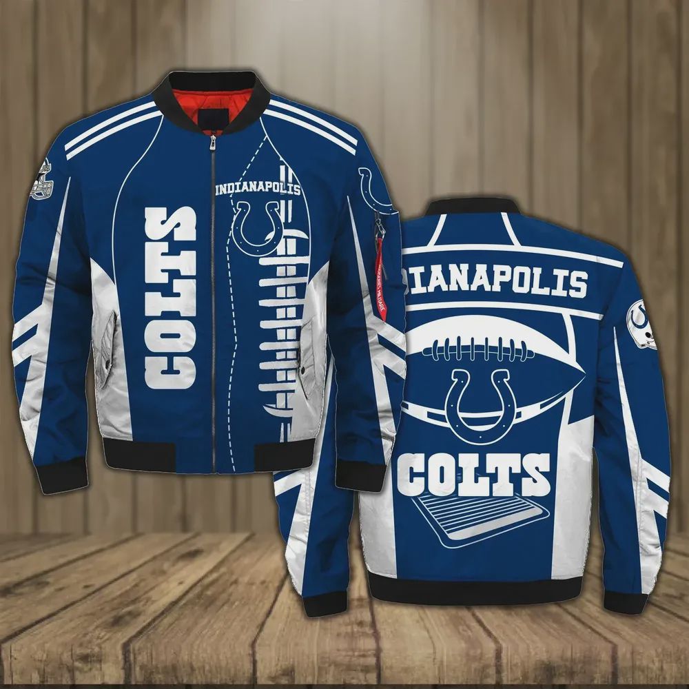 Sportswearmerch Indianapolis Colts NFL Personalized Bomber Jacket For Fan